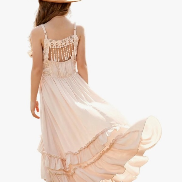 Amazon Other - Charming Cream Ruffle Kids Dress